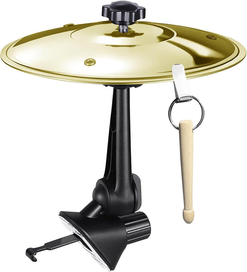 ALLCIFP Car Cymbal, Mini Car Cymbal for Air Vent, with Compact Drum Stick, Drum Crash Cymbal Accessory for Car Dash Interior Decoration, Golden, by - Image 1